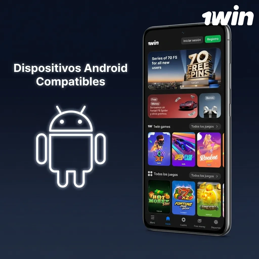 List of compatible Android devices for 1win mobile platform including Samsung, Xiaomi, Motorola, and other popular brands