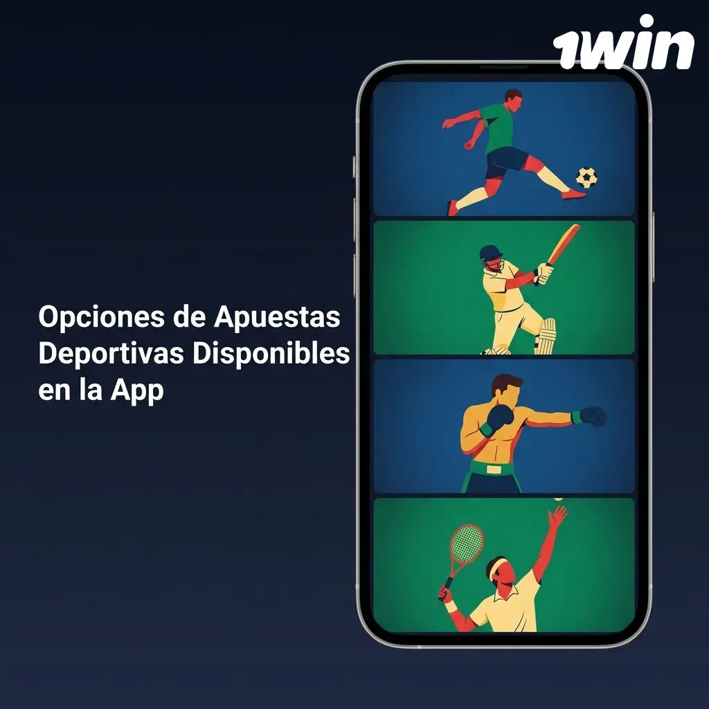 1win app sports betting interface showing multiple sports options including football, tennis, basketball, and live betting