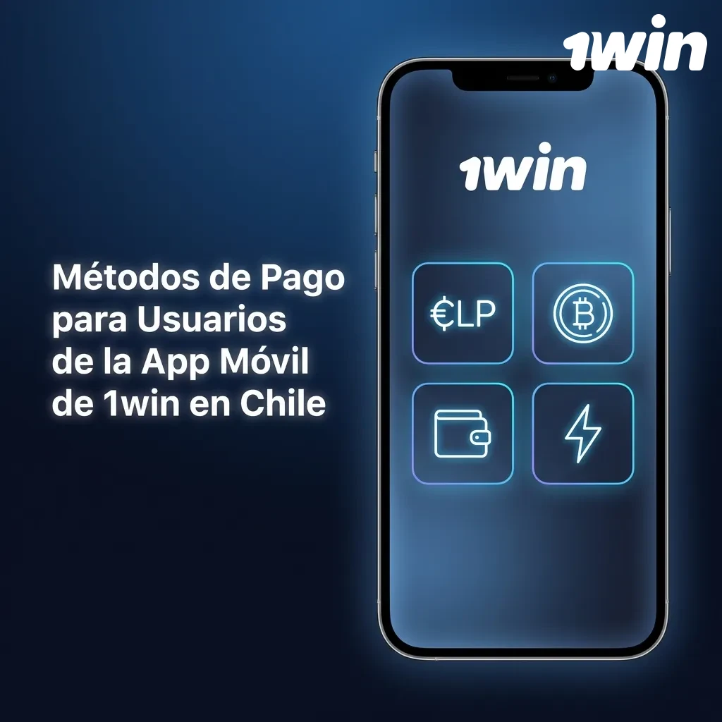 Payment methods interface showing Chilean peso deposit and withdrawal options for 1win mobile app users in Chile