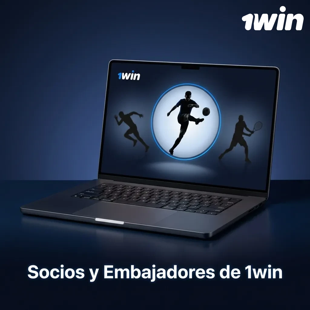 1win logo displayed at sports events showing partnerships with football teams, eSports tournaments, and brand ambassadors