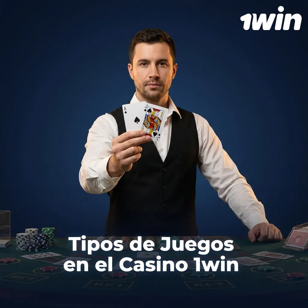 Casino 1win game categories including slots, crash games, table games, video poker, bingo, and progressive jackpots