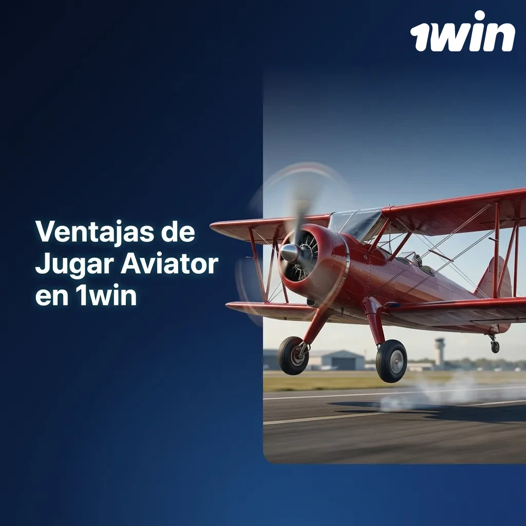 Aviator game interface on 1win platform showing benefits like bonuses, fast withdrawals, and mobile app features